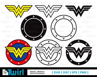 Speculate girl symbol Etsy graphic about Wonder Woman Printable Logo identified as Surprise girl brand Etsy